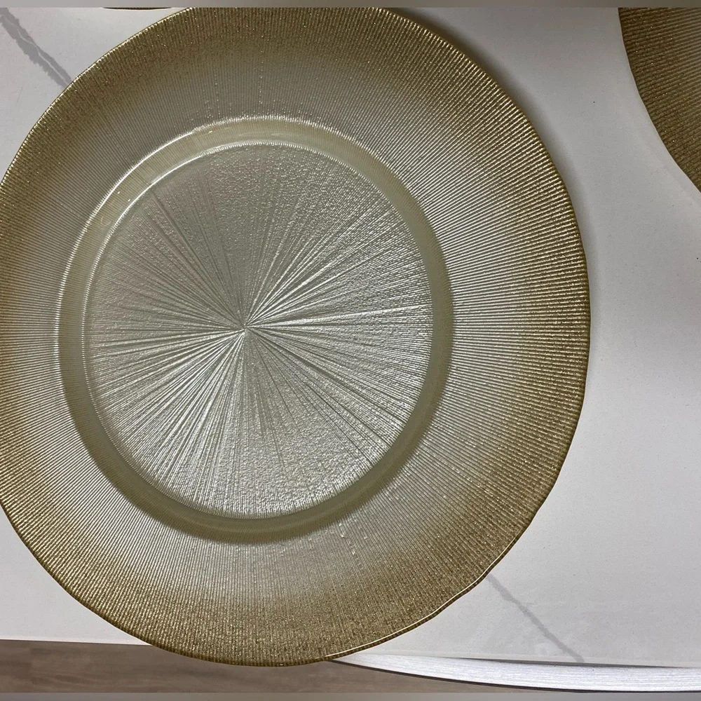 Brand NEW Z Gallerie Halo Charger Plates (4)